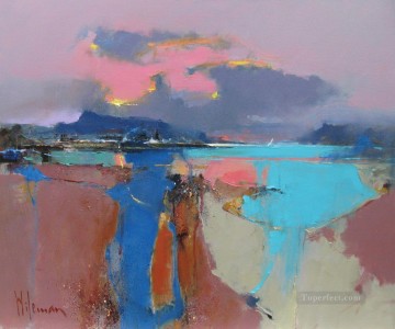 Plockton Loch Carron paisaje marino abstracto Pinturas al óleo
